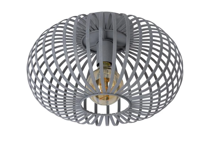 Lucide MANUELA - Flush ceiling light - Ø 39,5 cm - 1xE27 - Grey - turned off